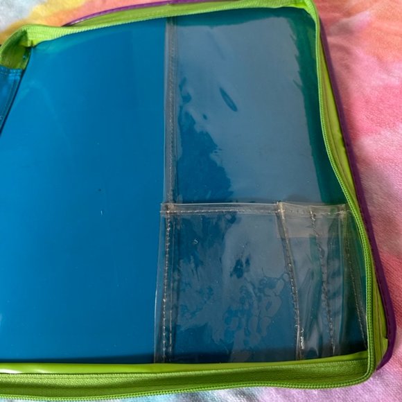 Lisa Frank Bundle Zip Up Binder Pouch Stickers Lollipop Chaser Dancing Dolphins - Picture 4 of 12